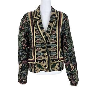 Vintage Painted Pony Tapestry Jacket Western Grandma Core Retro Boho One Size